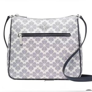 NWT KATE SPADE NEW YORK SPADE FLOWER Women, White and Navy Blue, Crossbody Bag
